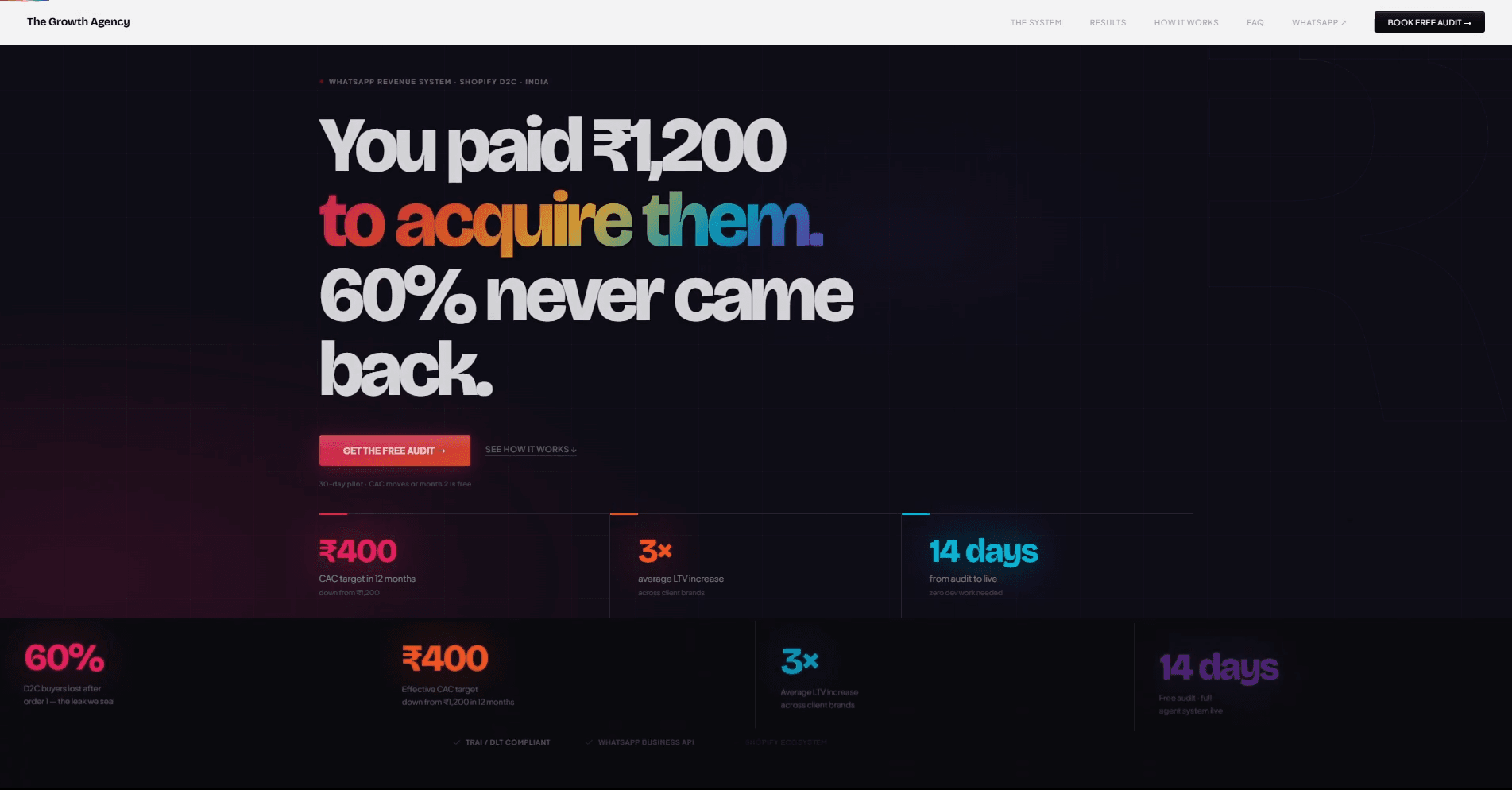 The Growth Agency Website Redesign before preview